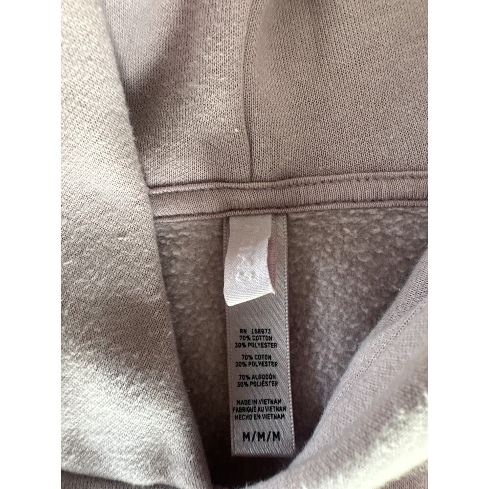 SKIMS Classic Pink Mauve Cotton Blend Fleece Pullover Hoodie Sz M - Picture 6 of 9
